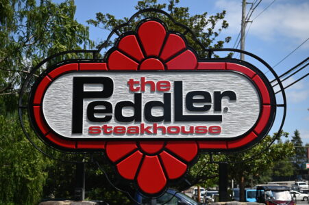 peddler steaakhouse sign
